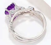 Christian James by Scott Grimes Sterling Silver Legacy African Amethyst Solitaire Ring Size 8